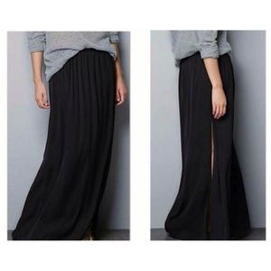 Zara Basic Maxi Skirt Drawstring Medium